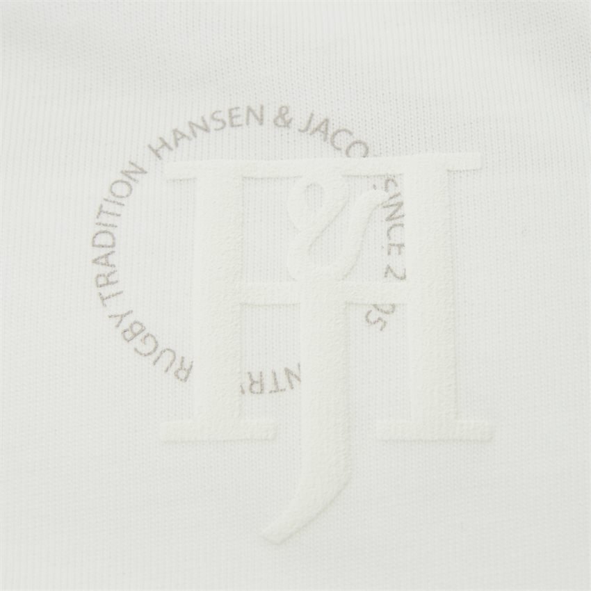 Hansen & Jacob T-shirts 11630 STRIPE BACK POLO OFF WHITE